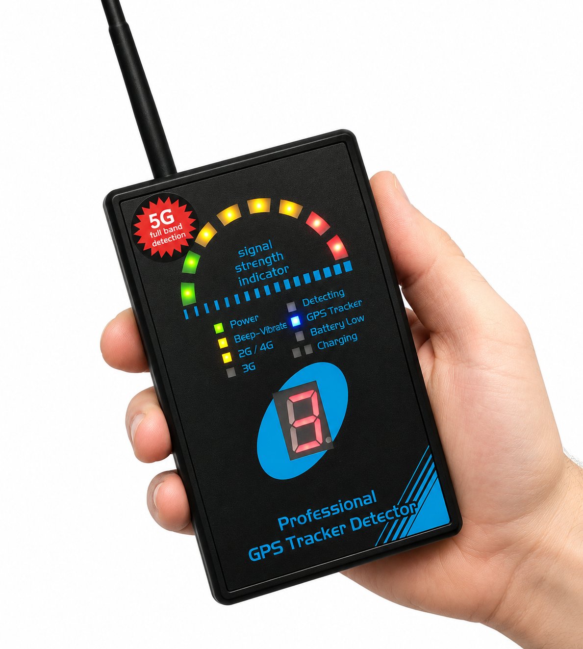 Rilevatore professionale di localizzatori GPS e dispositivi magnetici nascosti PBN-TT-GPS con indicatore luminoso