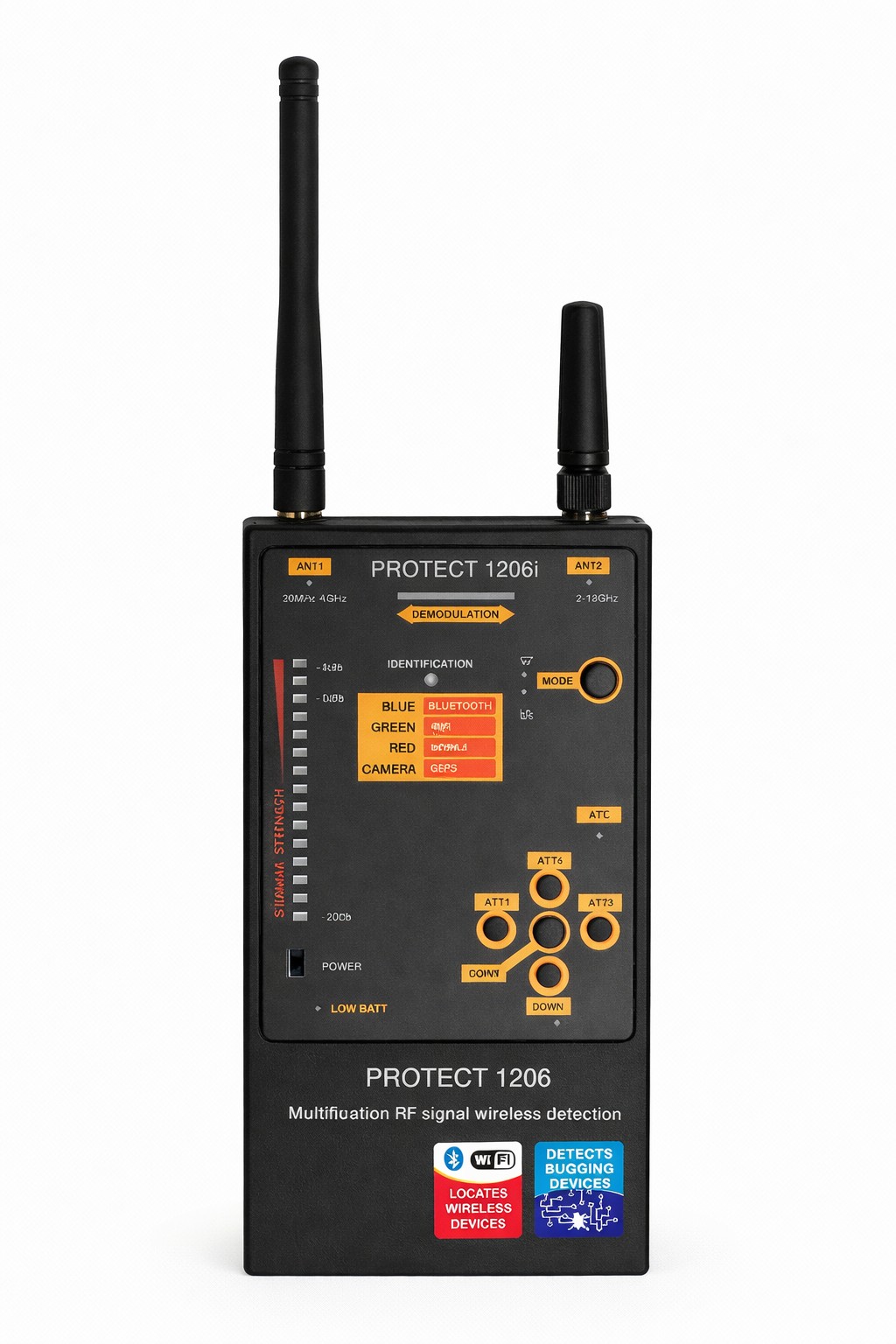Rilevatore professionale di segnali digitali e microspie Protect 1206i