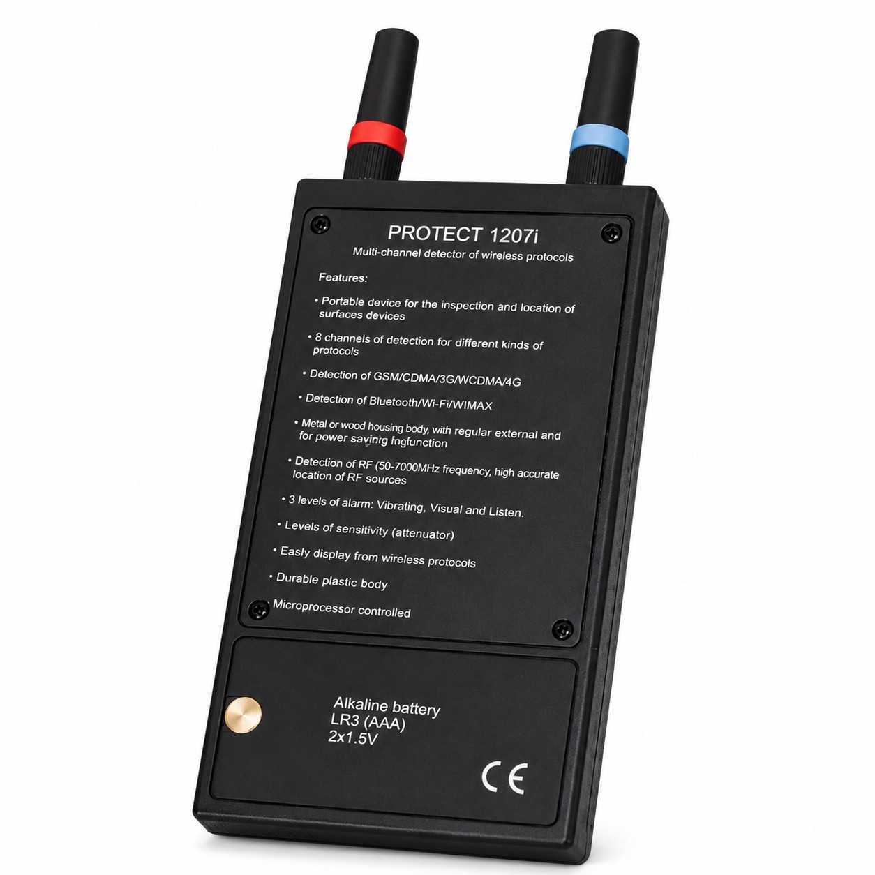 Rilevatore professionale di segnali wireless Protect 1207i – vista posteriore