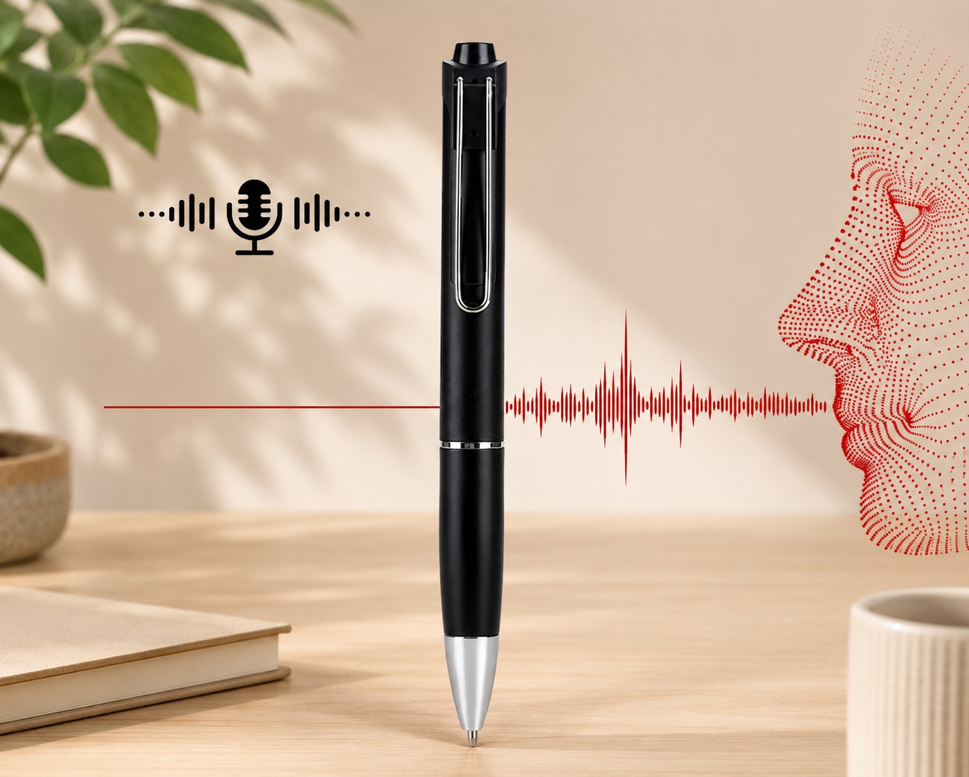 Mini dispositivo di ascolto Wi-Fi in una penna AR05 Connessione Wi-Fi e controllo remoto tramite app