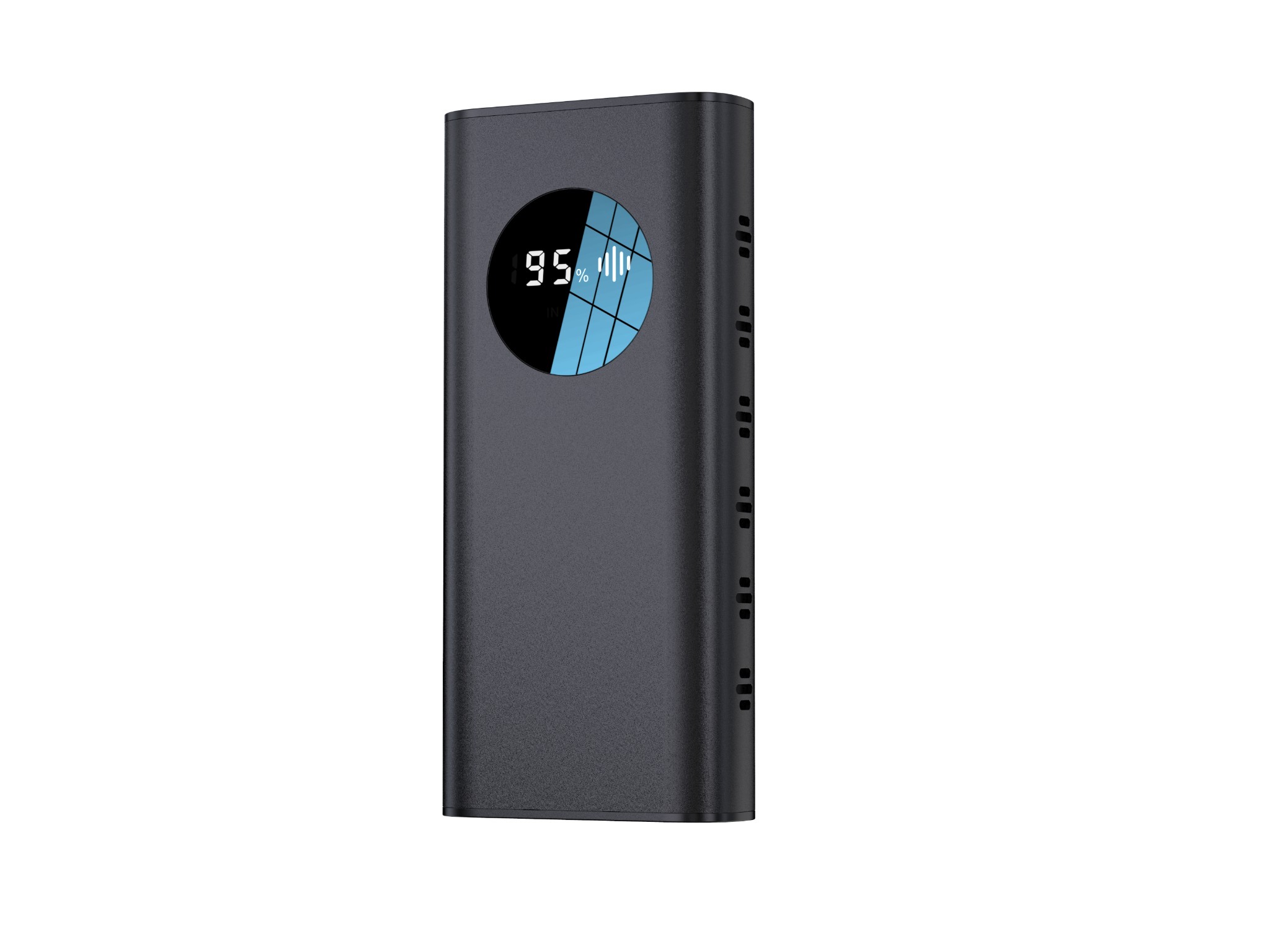 Power bank nera con display LED