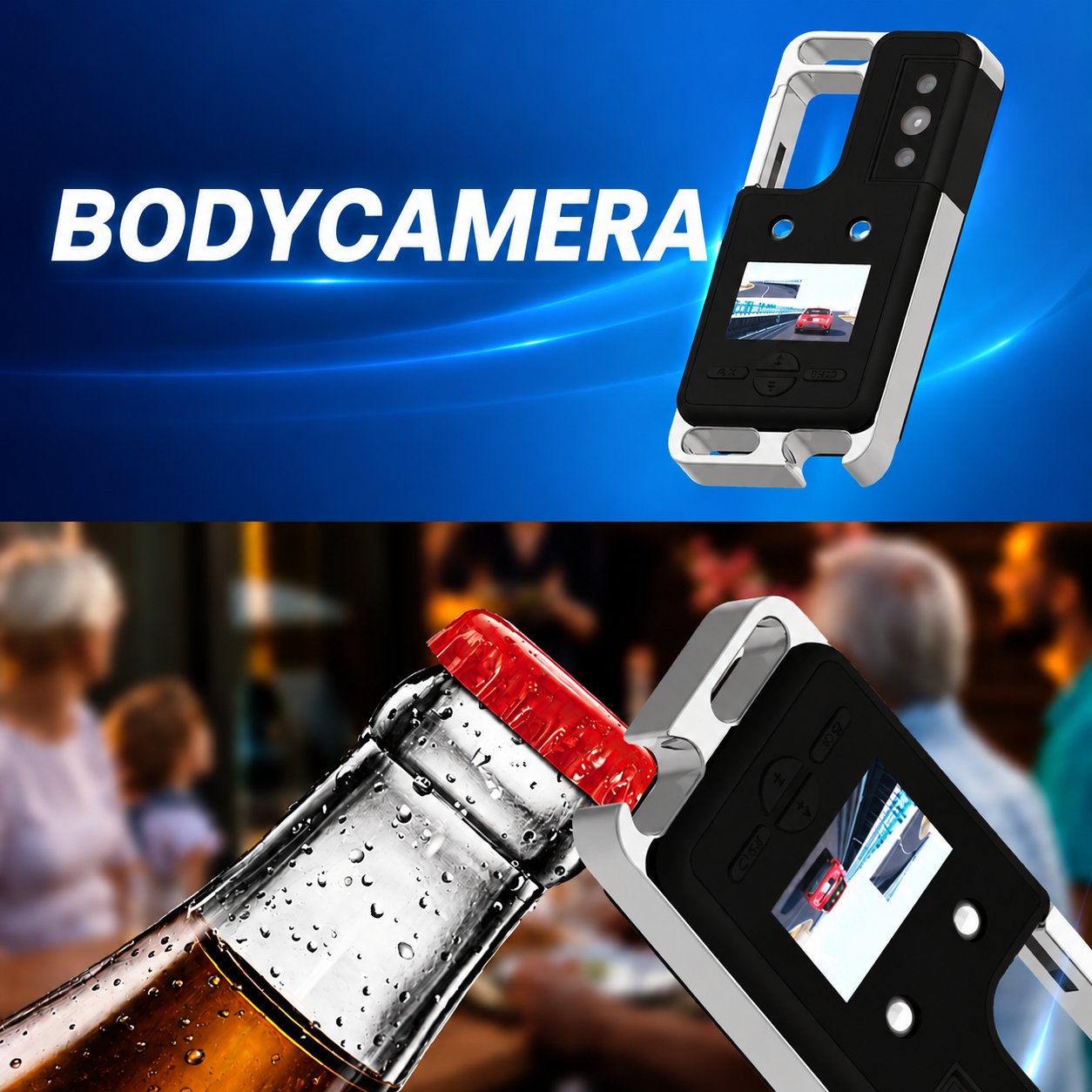 Mini telecamera portatile con display LED