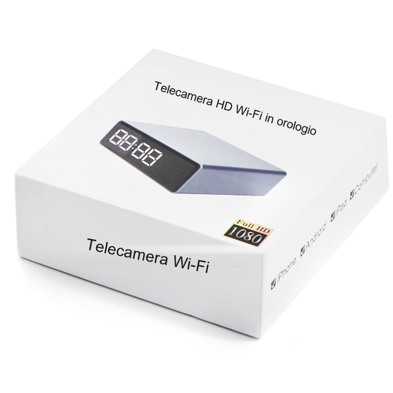 telecamera Wi-Fi HD in orologio digitale