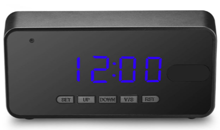 sveglia spia con telecamera Full HD, visione notturna e rilevamento del movimento PIR