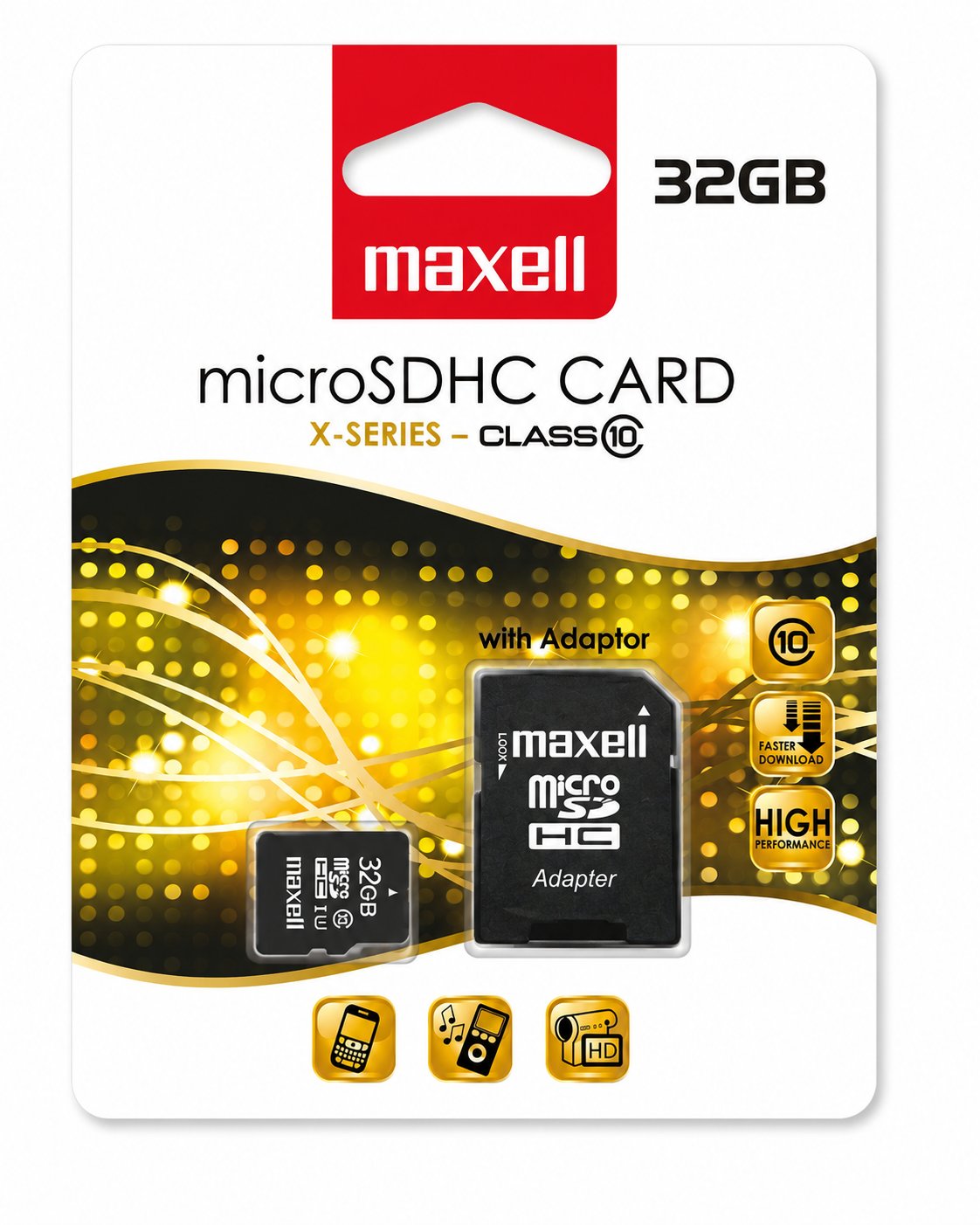 Scheda di memoria micro SDHC Maxell X-SERIES da 32 GB Class 10