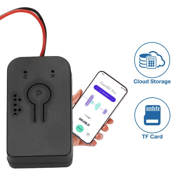 Mini registratore audio WiFi con batteria esterna EL-AR09