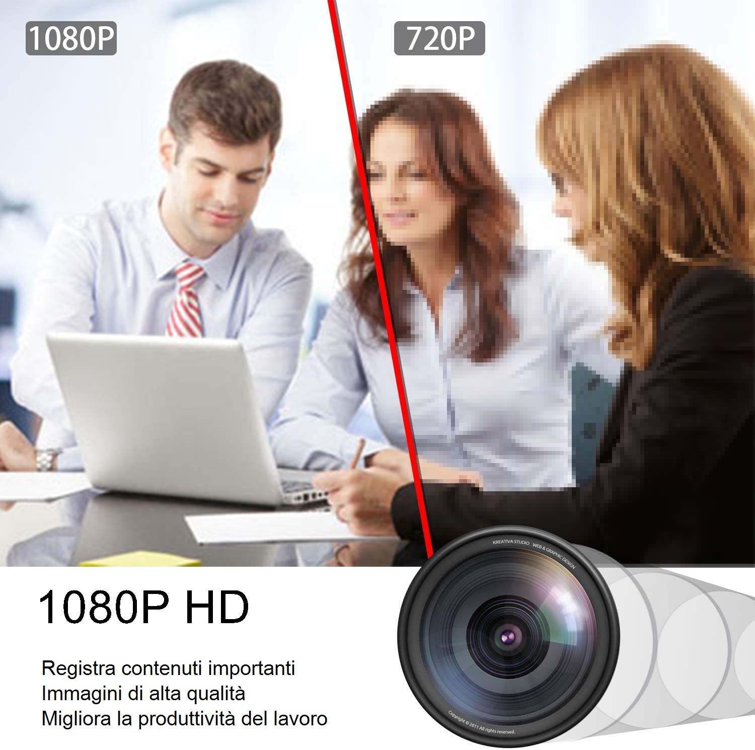 Penna Spia Professionale con Telecamera HD