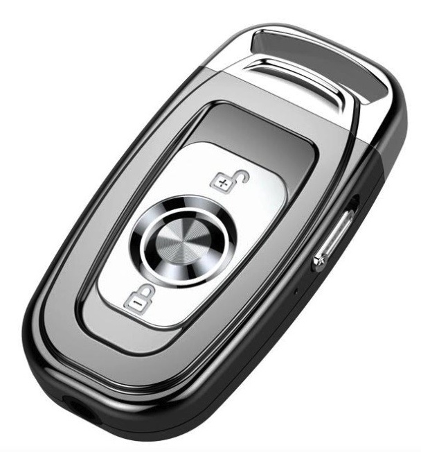 Mini registratore vocale nascosto in una chiave dell’auto