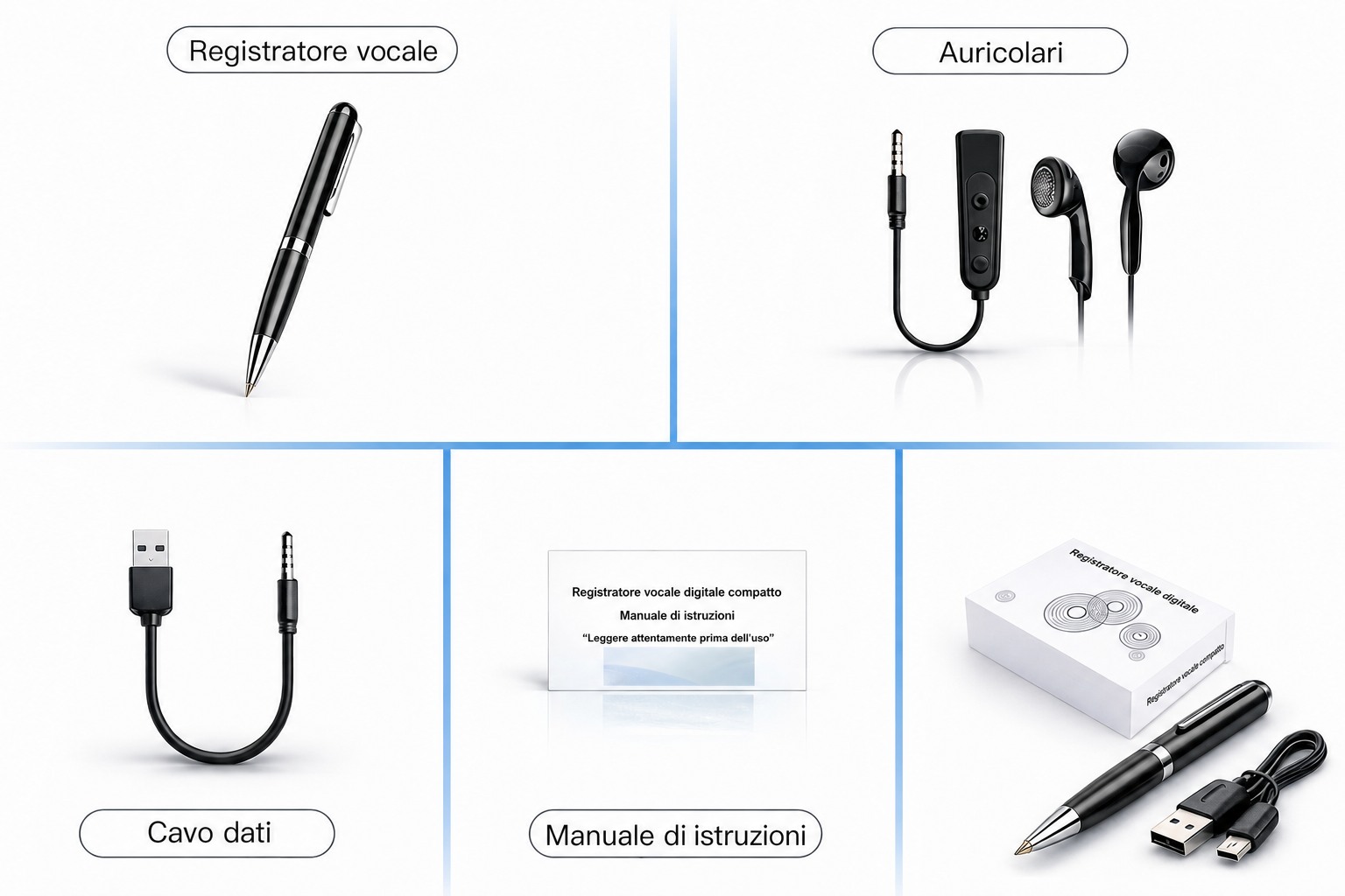Penna con registratore vocale digitale Q60