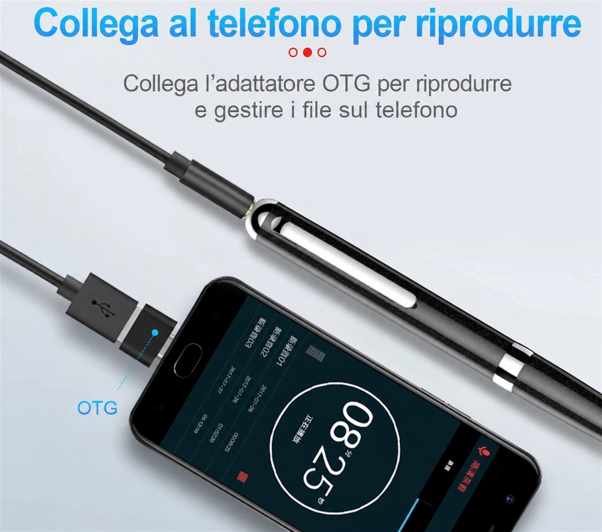 Penna con registratore vocale digitale Q96
