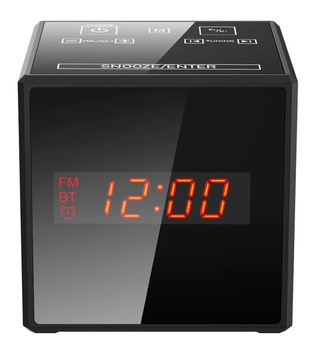 adiosveglia FM con altoparlante Bluetooth e telecamera Wi-Fi nascosta