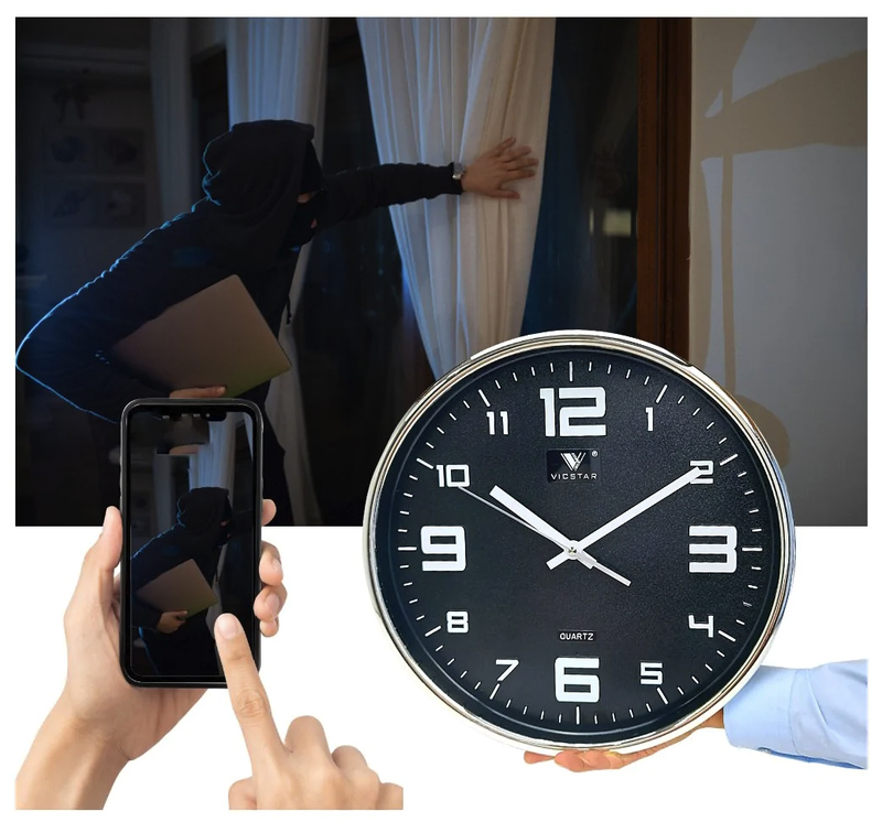 orologio da parete con telecamera Wi-Fi nascosta